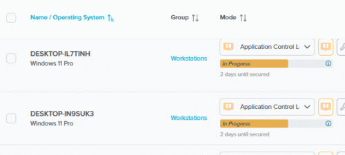 The devices page as it stands without that option