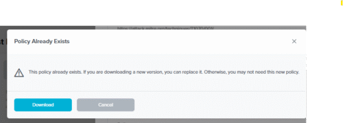 The new policy screen, with no way to see which approvals have already been downloaded